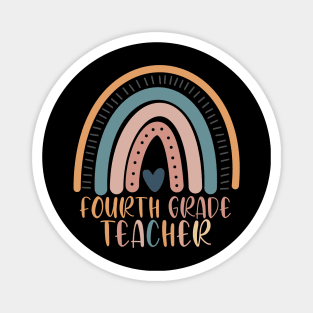 Boho Rainbow Fourth Grade Teacher Kinder Back to School Magnet